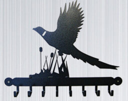 Poppy Forge Tool Rack (Pheasant) - Hooks - Solid Steel - W54.6 X H30.5 Cm - Powder Coated Black - thumbnail 2