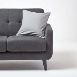 Homescapes Cotton Plain Grey Cushion Cover, 60 X 60 Cm - thumbnail 4