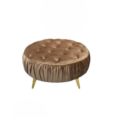 Stratus Interiors Ambassador Sofa Chesterfield Toronto Metal Trim Fabric - Frill Design - Footstool - Silver Trim - image 1