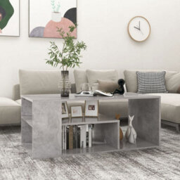 Walplus Coffee Table Concrete Grey 100X50X40 Cm Engineered Wood