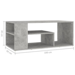 Walplus Coffee Table Concrete Grey 100X50X40 Cm Engineered Wood - thumbnail 6