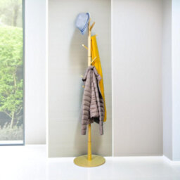Pirlo Plush Wooden Coat Stand With 8 Hooks Brown With Round Base - thumbnail 7