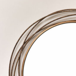 Melody Maison Large Antique Gold Swirl Wall Mirror - 88Cm X 85Cm - thumbnail 3