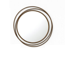 Melody Maison Large Antique Gold Swirl Wall Mirror - 88Cm X 85Cm - thumbnail 6