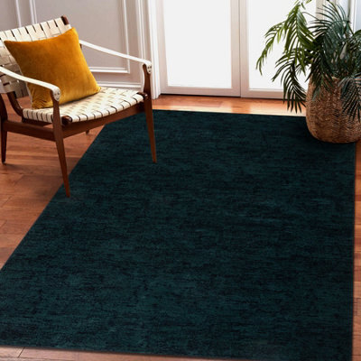 RugsX Wool Carpet Omega Duke Melange Emerald Green Black 200X300 Cm - image 1