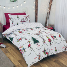 The Grinch Classic Christmas Single Duvet Cover And Pillowcase Set - thumbnail 2