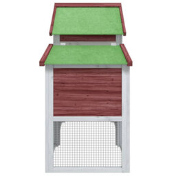 Vidaxl Chicken Coop Mocha 186.5X58.5X113 Cm Solid Wood Pine - thumbnail 6