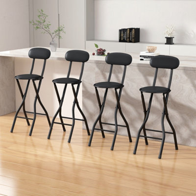 MCC Direct Folding Breakfast Bar Stool Padded High Chair Set Of - Main Image