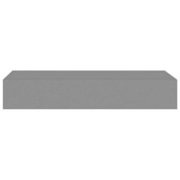 Berkfield Wall-Mounted Drawer Shelves 2 Pcs Grey 60X23.5X10Cm Mdf - thumbnail 5