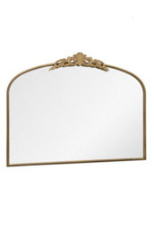 "The Crown - Gold Metal Framed Arched Wall Mirror With Decorative Crown 40"" X 31"" (102Cm X 80Cm)" - thumbnail 4