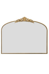 "The Crown - Gold Metal Framed Arched Wall Mirror With Decorative Crown 40"" X 31"" (102Cm X 80Cm)" - thumbnail 3