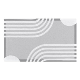 Native Natural Grey Abstract Lines Indoor & Outdoor Doormat - 70X40Cm - thumbnail 2