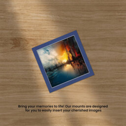 Ak Frames 5X5 Blue Picture Mounts To Fit 3.5X3.5 Aperture Size - Mount Board Only (No Frame Included) - thumbnail 5