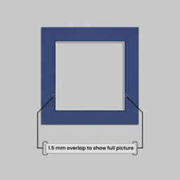 Ak Frames 5X5 Blue Picture Mounts To Fit 3.5X3.5 Aperture Size - Mount Board Only (No Frame Included) - thumbnail 4