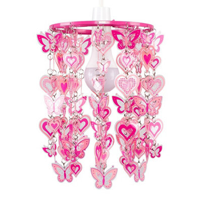 Valuelights Pink Ceiling Droplets Shade And Bulb (D)18Cm - image 1