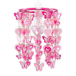 Valuelights Pink Ceiling Droplets Shade And Bulb (D)18Cm