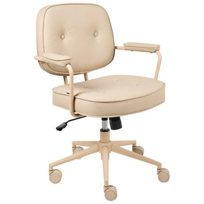 Beliani Desk Chair Paramus Faux Leather Beige - image 1