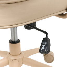 Beliani Desk Chair Paramus Faux Leather Beige - thumbnail 9