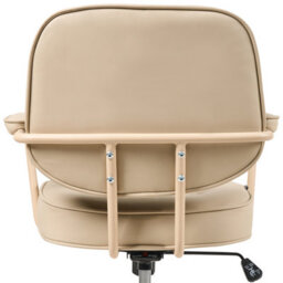 Beliani Desk Chair Paramus Faux Leather Beige - thumbnail 8