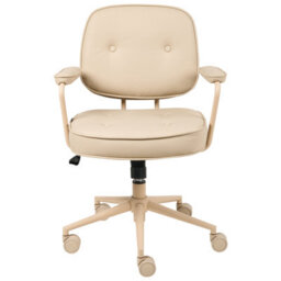 Beliani Desk Chair Paramus Faux Leather Beige - thumbnail 5