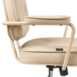 Beliani Desk Chair Paramus Faux Leather Beige - thumbnail 7
