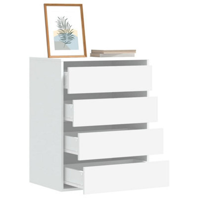 Berkfield Corner Chest Of Drawers White 60X41X76 Cm Engineered Wood - image 1