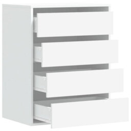 Berkfield Corner Chest Of Drawers White 60X41X76 Cm Engineered Wood - thumbnail 5
