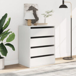 Berkfield Corner Chest Of Drawers White 60X41X76 Cm Engineered Wood - thumbnail 3