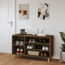 Berkfield Shoe Cabinet Brown Oak 102X36X60 Cm Engineered Wood - thumbnail 3