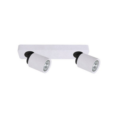 Luminosa Lighting Luminosa Modern Spotlights White 2 Light With White Shade, Gu10