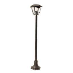 CGC Lighting Cgc Lara Black Solar Outdoor Outside Post Light Bollard Traditional Filament Led Warm White Light Ip44 - thumbnail 5