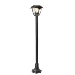 CGC Lighting Cgc Lara Black Solar Outdoor Outside Post Light Bollard Traditional Filament Led Warm White Light Ip44 - thumbnail 4