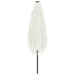 Berkfield Garden Parasol With Steel Pole White 248X248X248 Cm - thumbnail 6