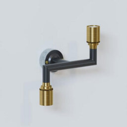 Industrial 2 Way Wall Lights 20mm Conduit Pipe Modern Dual Bulb E27 Lamp Fitting Wall Scone  Yellow Brass