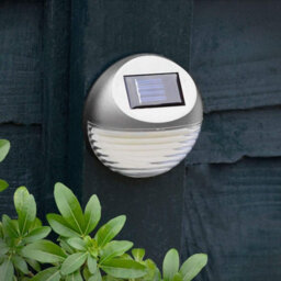 Outdoor Solar Led Lights Wireless Fence Gutter Wall Step Lamps Weatherproof Garden Light Silver