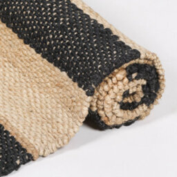 Navin Artisan Black Stripe Jute Rug 230X160Cm - thumbnail 6