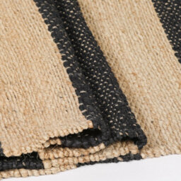 Navin Artisan Black Stripe Jute Rug 230X160Cm - thumbnail 4