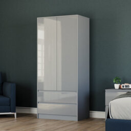 Lassic Vida Designs Glinton 4 Piece Grey Fsc Bedroom Set - (8 Drawer Chest, 2 Door Wardrobe, 2 Drawer Bedside Chest X2) - thumbnail 5
