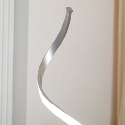 Wyld Haus Mari 147Cm Silver Dimmable Spiral Led Floor Lamp With Square Base - thumbnail 8