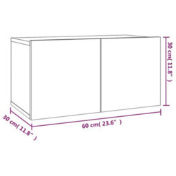 Berkfield Modern 2 Piece Tv Cabinet Set Smoked Oak Engineered Wood - thumbnail 9