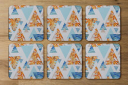 Andrew Lee Triangles With Maple, Oak Leaves, Marble (Coaster) / Default Title - thumbnail 2