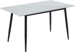Seconique Fenton Dining Table White Marble Stone Effect - thumbnail 4