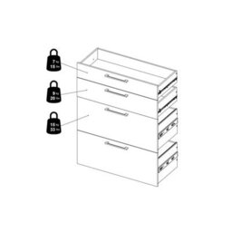 Wyld Haus Dris Natural Oak-Effect Bookcase 1 Shelf 4 Drawers - thumbnail 8