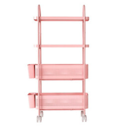Levede 4 Tier Narrow Kitchen Trolley Cart Metal Pull Out Baskets Storage Bins - thumbnail 3