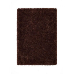 Chocolate Handmade Rug, 50mm Thickness Plain Shaggy Rug, Modern Luxurious Rug For Bedroom, & Dining Room-90Cm X 150Cm - thumbnail 1