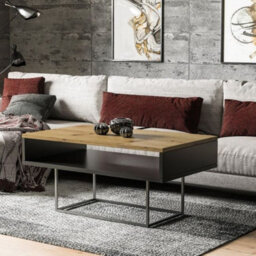 Enna Modern Coffee Table Compact Artisan Oak Living Room Table With Durable Easy Clean Finish - thumbnail 1