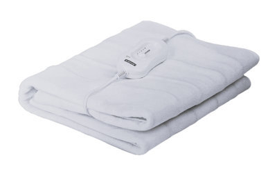 60W 3 Heat Setting Double Electric Blanket - White - image 1