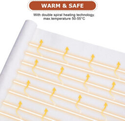 60W 3 Heat Setting Double Electric Blanket - White - thumbnail 6