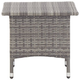 Berkfield Tea Table Grey 50X50X47 Cm Poly Rattan - thumbnail 2