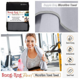 Snug Rug Microfibre Beach Towel Super Absorbent Quick Drying Lightweight Extra Large Xl 200 X 90Cm - Dapple Grey - thumbnail 7